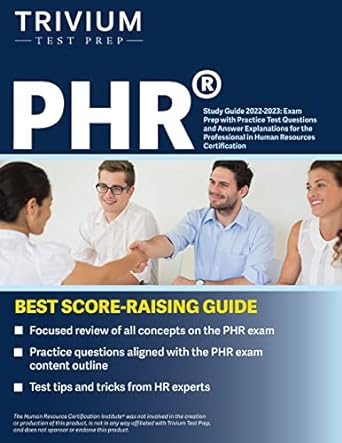 phr study guide 2022 2023 exam prep with practice test questions and answer explanations for the professional