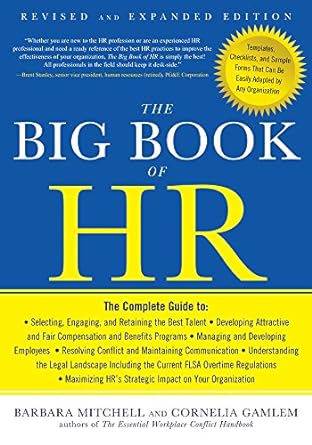 the big book of hr revised and 2nd edition barbara mitchell, cornelia gamlem 1632650894, 978-1632650894