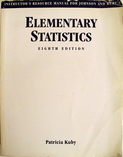 elementary statistics 8th edition patricia kuby 0534371604, 9780534371609