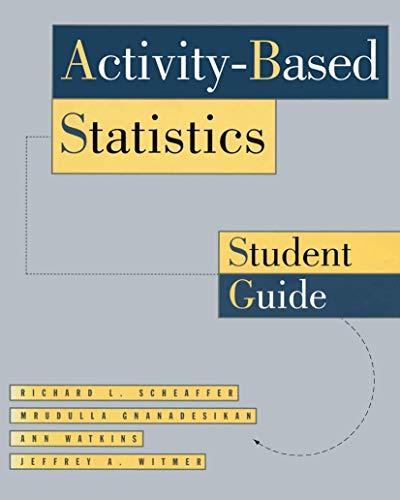activity based statistics student guide 1st edition richard l scheaffer 0387945989, 9780387945989