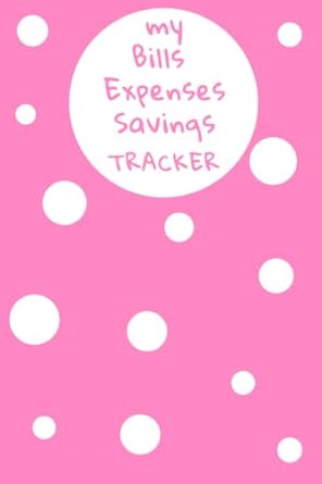 my bills expenses savings tracker simple light pink with white polka dots financial organizer budget book 1st