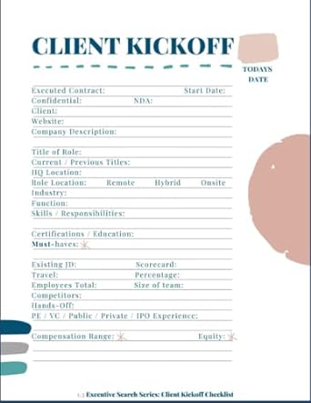 1 3 executive search series client kickoff checklist 1st edition ashley ramalho b0bq94j1rj