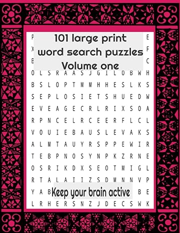 101 large print word search puzzles volume one keep your brain active 1st edition william david whitmore