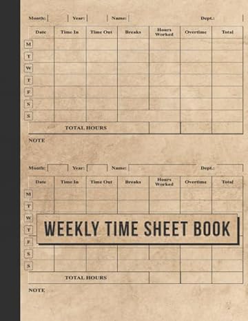 weekly time sheet book simple time sheet for employees time sheet with 208 weeks undated employee time sheets