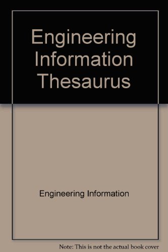 engineering information thesaurus 1st edition engineering information 0873941195, 9780873941198