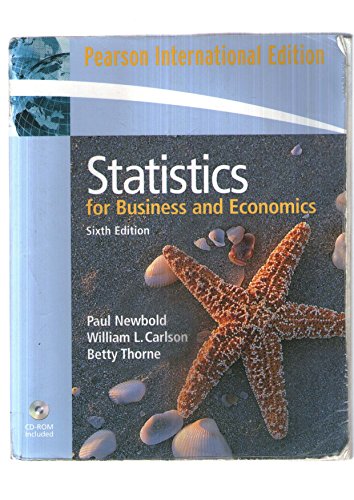 statistics for business and economics 6th international edition paul newbold, william l carlson, betty thorne