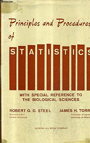 principles and procedures of statistics with special reference to the biological sciences 1st edition robert