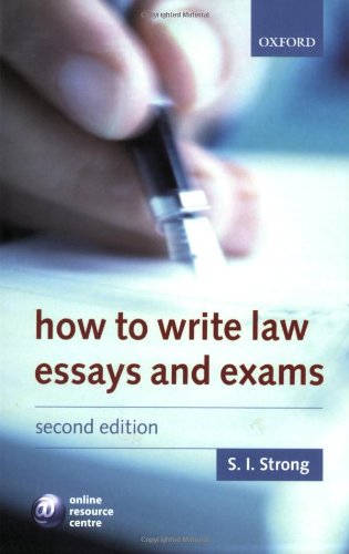 how to write law essays and exams 2nd edition s i strong, 0199287554, 9780199287550