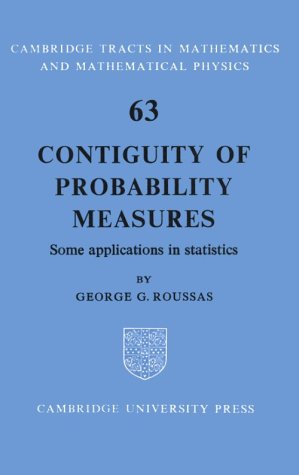 contiguity of probability measures some applications in statistics 1st edition george g roussas 0521083540,