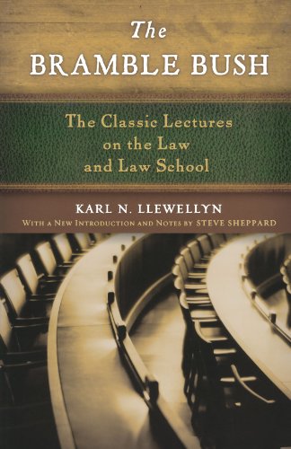 the bramble bush the classic lectures on the law and law school 1st edition karl n llewellyn 0195368452,