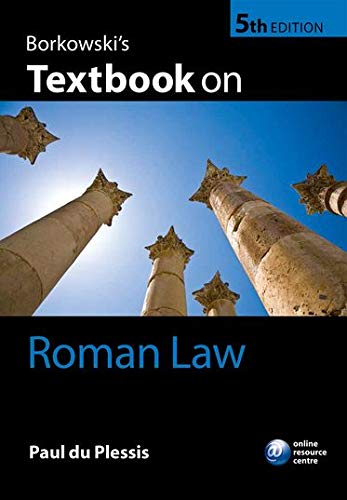 borkowskis textbook on roman law 5th edition paul du plessis 0198736223, 9780198736226