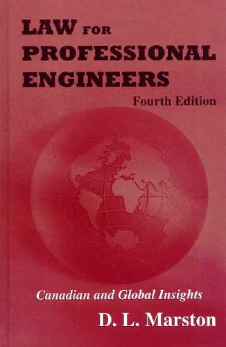 law for professional engineers 4th edition d l marston 0070985219, 9780070985216