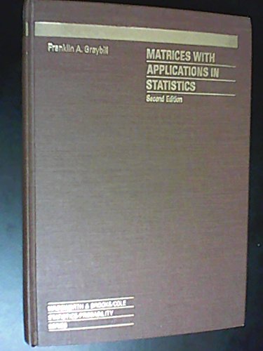 matrices with applications in statistics 2nd edition franklin a graybill 0534980384, 9780534980382