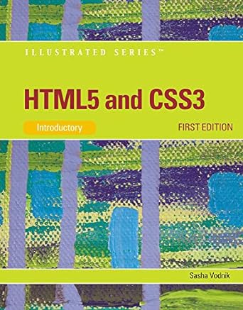 html5 and css3 introductory 1st edition sasha vodnik 111152789x, 978-1111527891