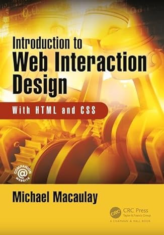 Introduction To Web Interaction Design With Html And Css