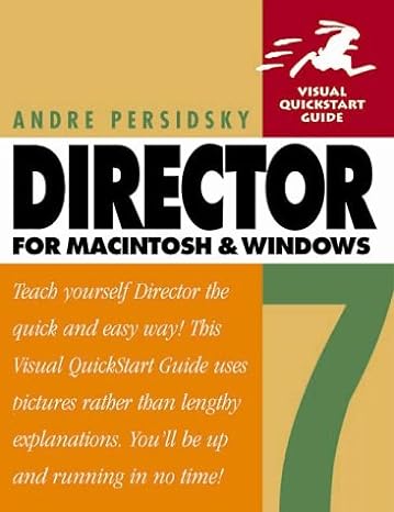 director 7 for macintosh and windows 1st edition andre persidsky 0201353989, 978-0201353983