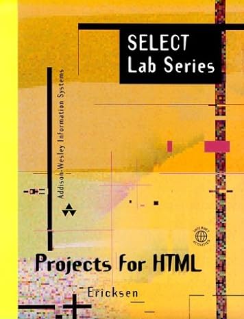 projects for html 1st edition linda ericksen 020130421x, 978-0201304213