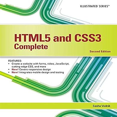 html5 and css3 complete 2nd edition sasha vodnik 1305394046, 978-1305394049