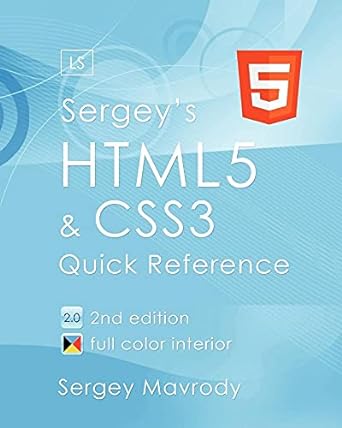 html5 and css3 quick reference 2nd edition sergey mavrody ,nika mavrody 0983386722, 978-0983386728