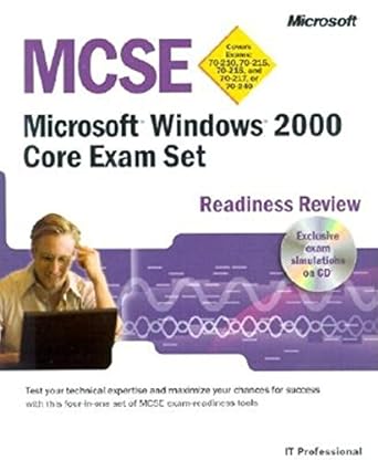mcse microsoft windows 2000 core exam set readiness review 1st edition microsoft corporation 073561380x,