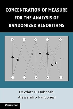 concentration of measure for the analysis of randomized algorithms 1st edition devdatt p. dubhashi,