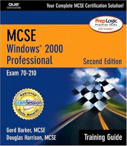 mcse windows 2000 professional exam 70 210 training guide 1st edition gord barker ,douglas harrison