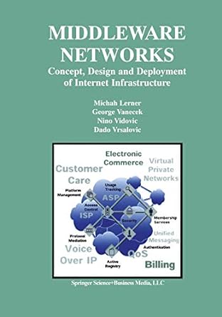 middleware networks concept design and deployment of internet infrastructure 1st edition michah lerner