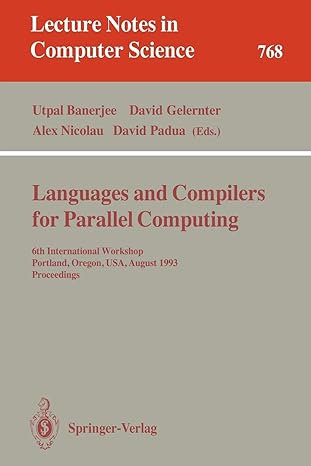 languages and compilers for parallel computing 6th international workshop portland oregon usa august 1993