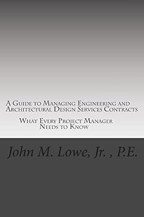 a guide to managing engineering and architectural design services contracts what every project manager needs