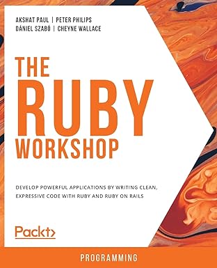 the ruby workshop develop powerful applications by writing clean expressive code with ruby and ruby on rails