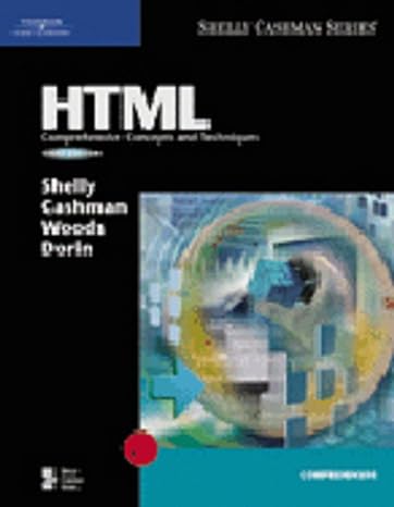 html comprehensive concepts and techniques 3rd edition gary b shelly ,thomas j cashman ,denise m woods