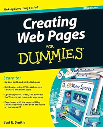 creating web pages for dummies 9th edition bud e smith 0470385359, 978-0470385357