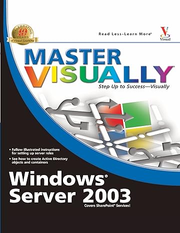 master visually step up to success visually windows server 2003 1st edition james pyles 0764579223,