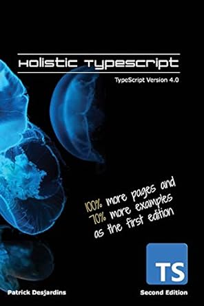 holistic typescript typescript version 4 0 100 more pages and 70 more examples as the first edition 2nd