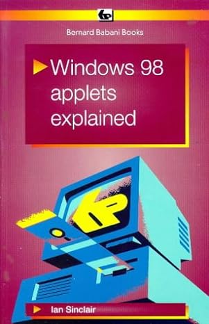 windows 98 applets explained 1st edition ian sinclair 0859344576, 978-0859344579