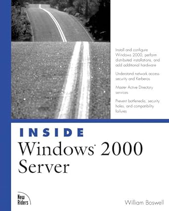 inside windows 2000 server 1st edition william boswell 1562059297, 978-1562059293