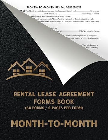 rental lease agreement forms book 60 forms / 2 pages per form month to month rental lease agreement between
