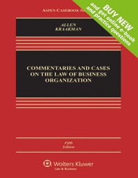 commentaries and cases on the law of business organization 5th edition william t. allen, reinier kraakman