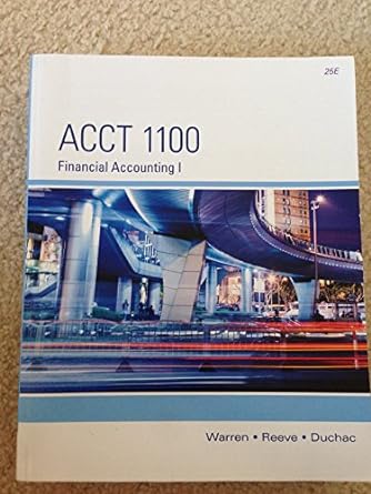 acct 1100 financial accounting 1 25 edition 1st edition carl s. warren ,james m. reeve ,jonathan e. duchac