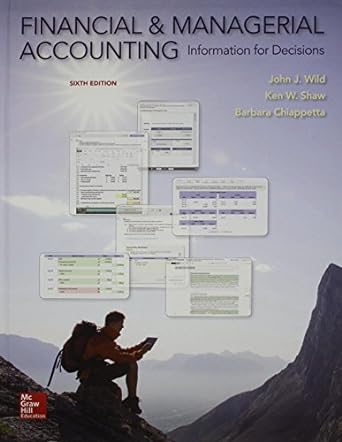 financial and managerial accounting 6th edition john j wild 1259621758, 978-1259621758