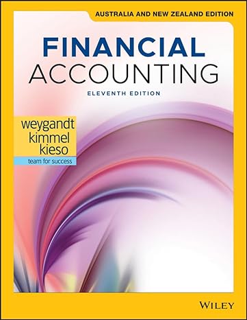 financial accounting australia and new zealand edition 11th edition jerry j. weygandt 1119668654,