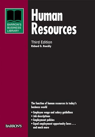 human resources 3rd edition richard g. renckly b00az8fcqe
