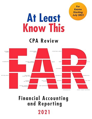 at least know this cpa review 2021 financial accounting and reporting 1st edition at least know this