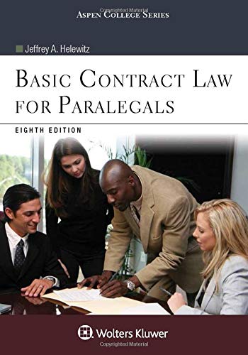 basic contract law for paralegals 8th edition jeffrey a helewitz 145485555x, 9781454855552