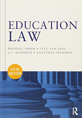 education law 5th edition michael imber , tyll van geel , j c blokhuis , jonathan feldman 0415622816,