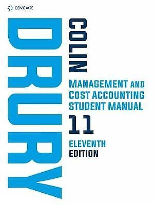 management and cost accounting student manual free tracked delivery 1st edition colin drury, mike tayles