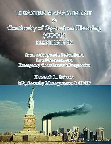 disaster management and continuity of operations planning handbook from a corporate federal and local