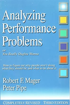 Analyzing Performance Problems Or You Really Oughta Wanna How To Figure Out Why People Aren T Doing What They Should Be And What To Do About It