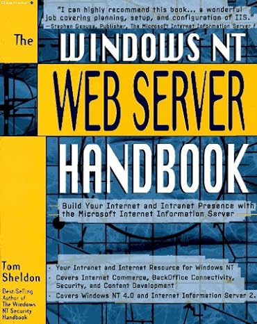 the windows nt web server handbook 1998th edition tom sheldon 0078822211, 978-0078822216