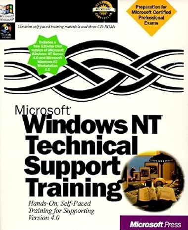 microsoft windows nt technical support training 1st edition microsoft press ,microsoft corporation staff